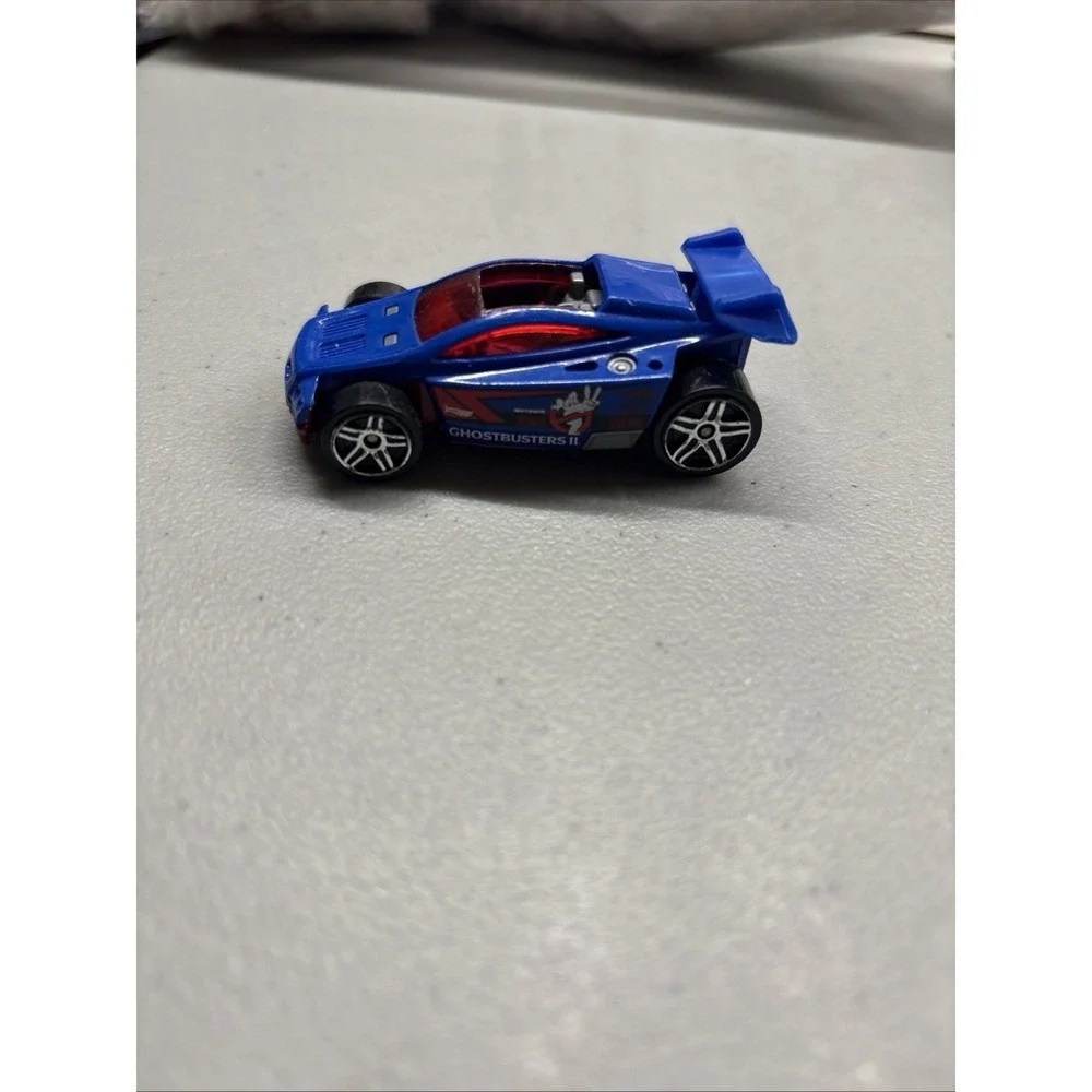 Hot Wheels Ghostbusters 1:64 Die Cast Car 4/8 - Blue Race Car Spectyte Toy EUc